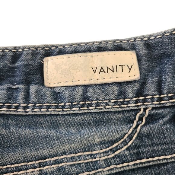 Premium Vanity Collection 26W 31L Boot Cut Embellished Jeans Criss Cross - Picture 12 of 12